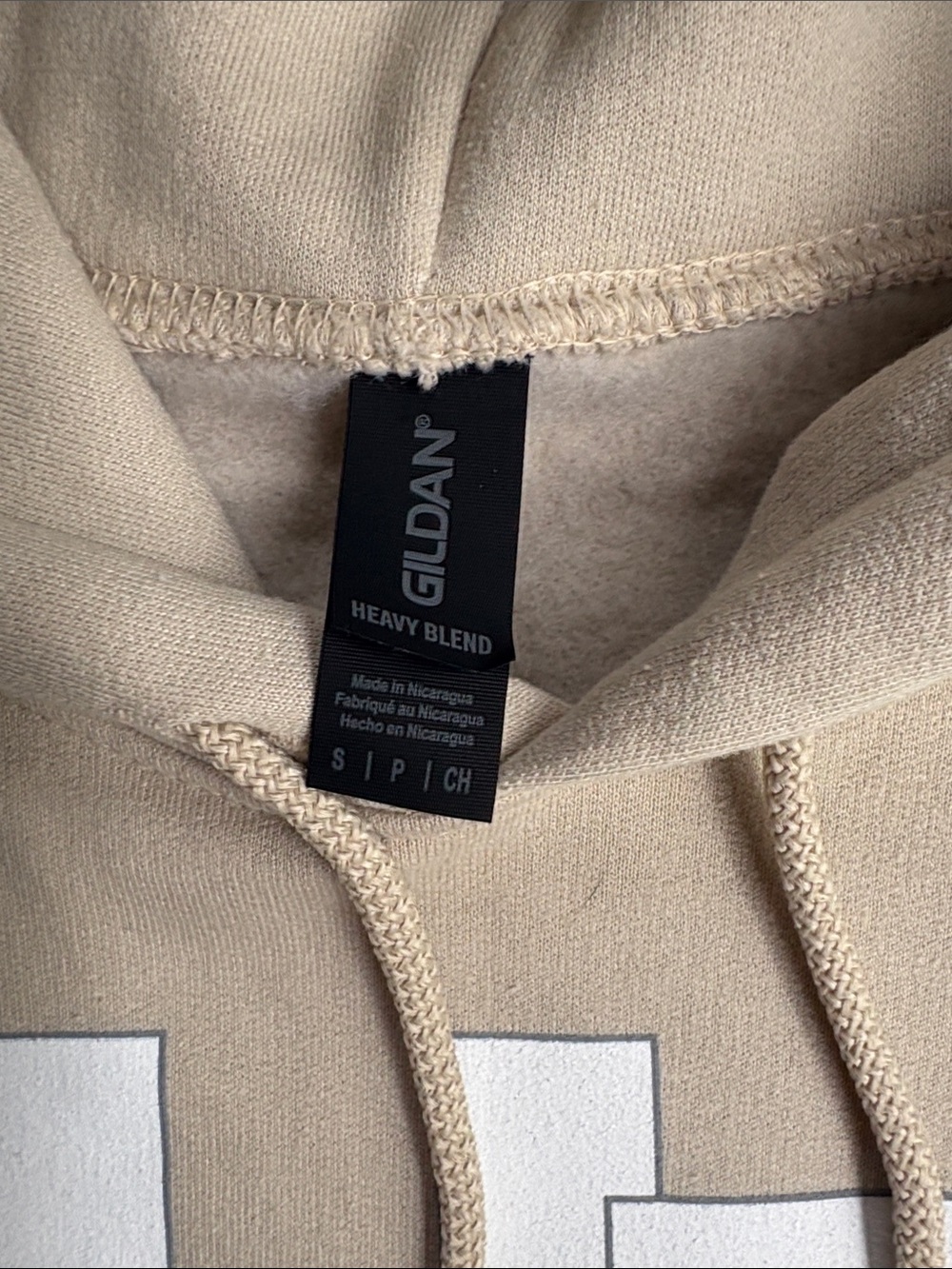 NWOT HOTWORX Logo Hoodie Light Beige - Picture 2 of 6
